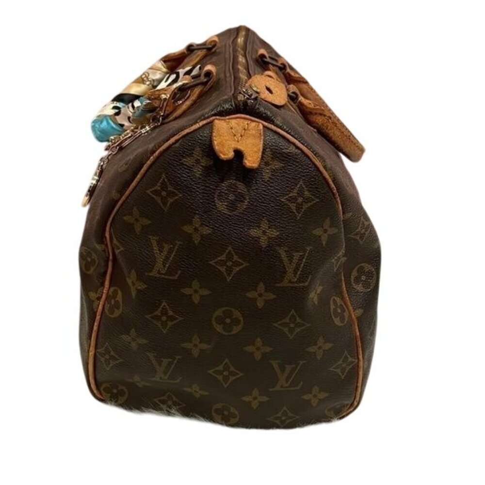 Louis Vuitton Vintage Speedy 35 Satchel Shoulder Bag Brown Monogram Chic Luxury - Picture 16 of 16
